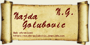 Najda Golubović vizit kartica